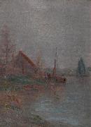 unknow artist Morning fog over the River Schelde china oil painting artist